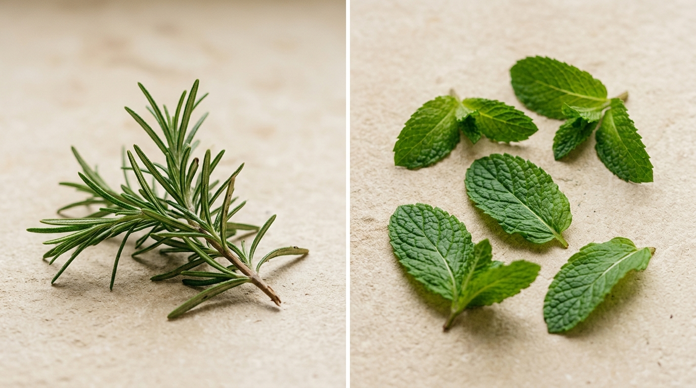 Rosemary and peppermint oil, ingredients in Peacemaker Healing Heat Cream