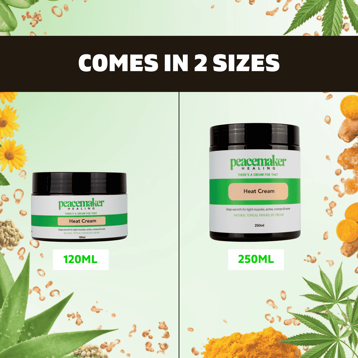 Heat Cream — available sizes