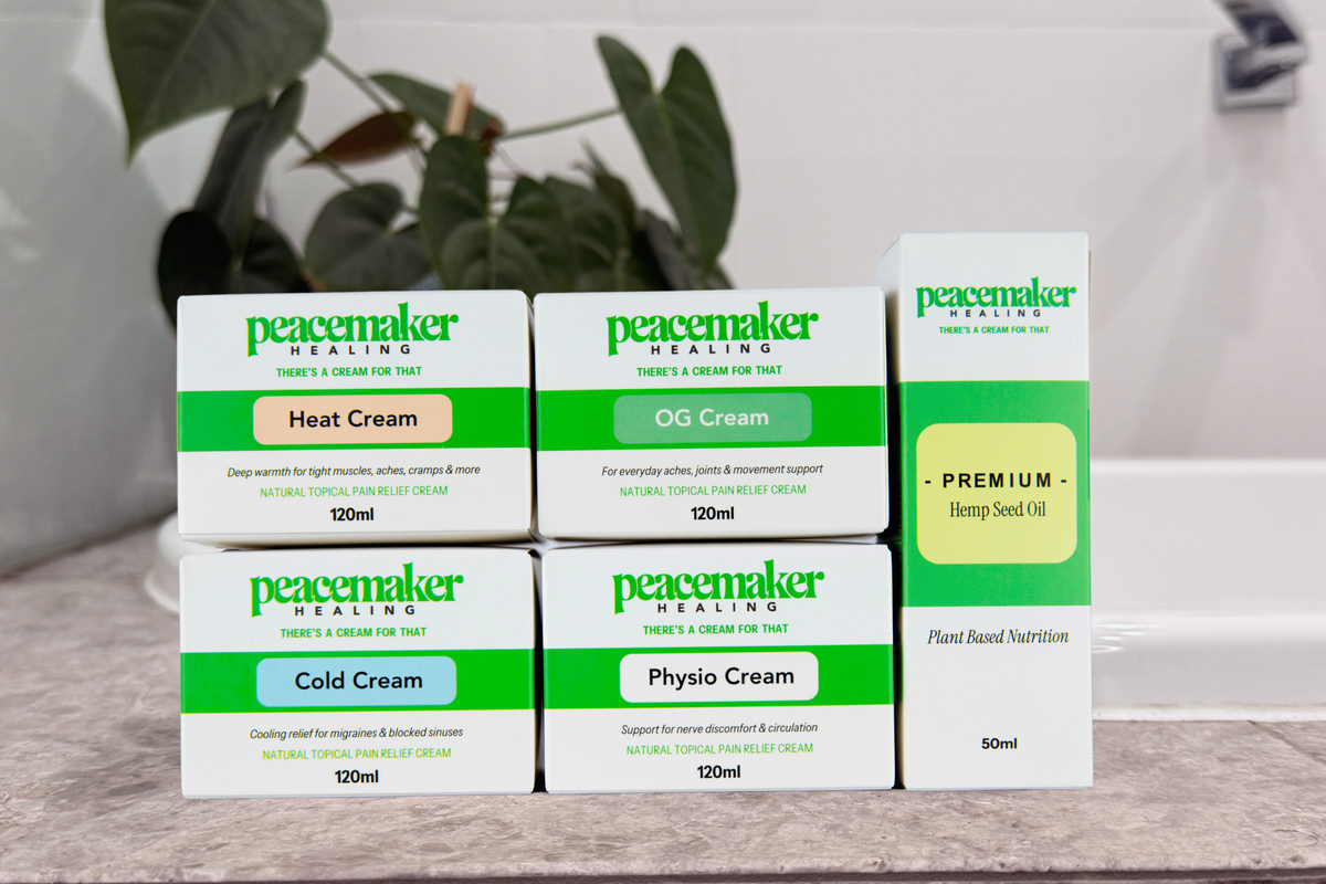 The four Peacemaker Healing creams together
